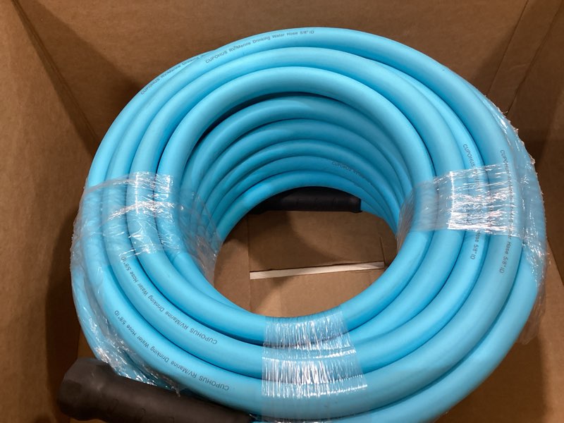 Condition photo showing Good Condition for cupohus rv water hose 10ft with strain relief ends, kink-resistant drinking water hose, 5/8''id potable food grade hose with storage strap for rv, marine, camper, truck, car, garden blue 10ft