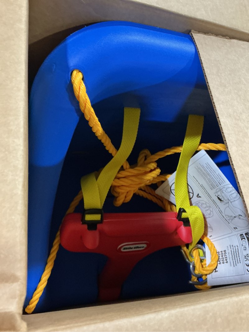 Condition photo showing Good Condition for little tikes 2-in-1 snug  n secure blue swing for baby and toddlers  ages 9 months - 4 years