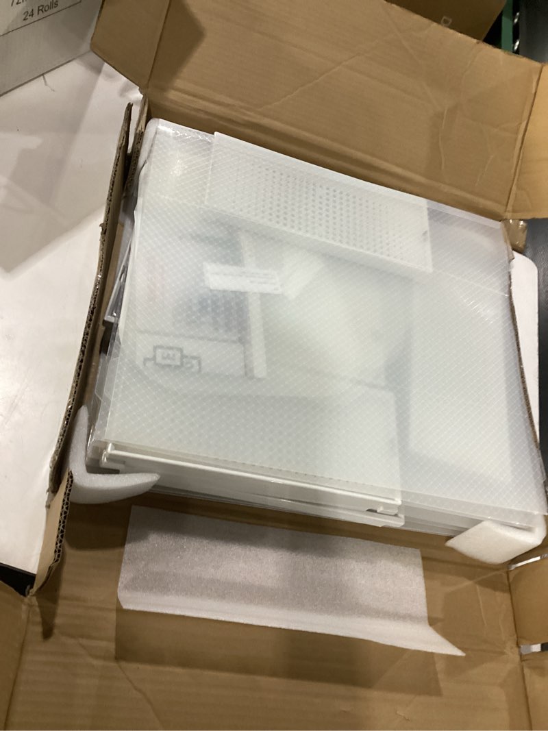 Condition photo showing New/Like New for waytrim modern clear white foldable boots storage box, 8 pack plastic shoe container, 20.5" x 11.8" x 5.5" - large capacity, anti-dumping, transparent, stackable, ventilated