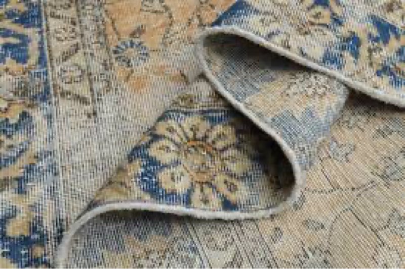 rugland 9x12 area rug - stain resistant washable rug, anti slip backing rugs for living room, vintag