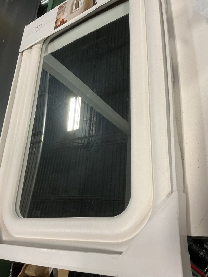 Condition photo showing New/Like New for 24"x36" textured wall mirror white - threshold™