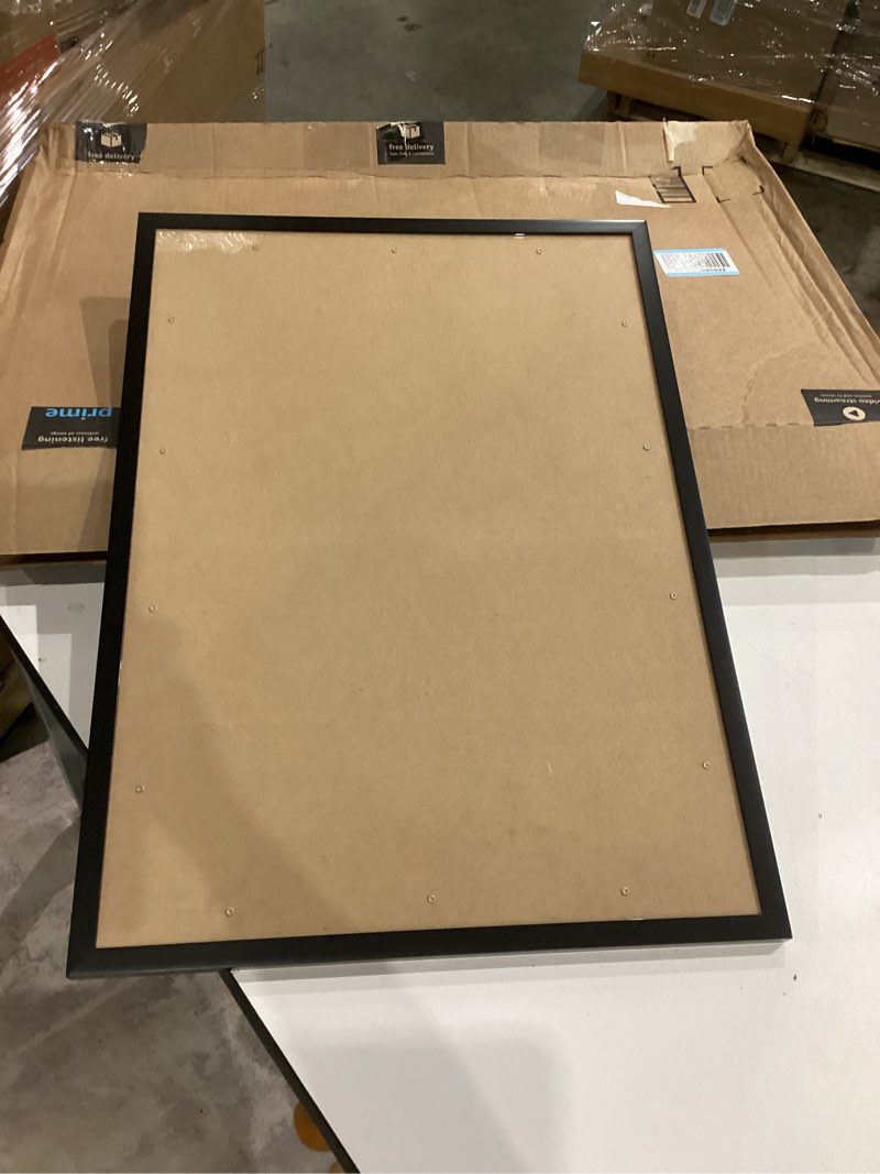 Condition photo showing Good Condition for hukonhep 17x24 black picture frames, photos frame with plexiglass, wall gallery photo frames, horizontal and vertical for wall mounting, home office decoration 17"x24"