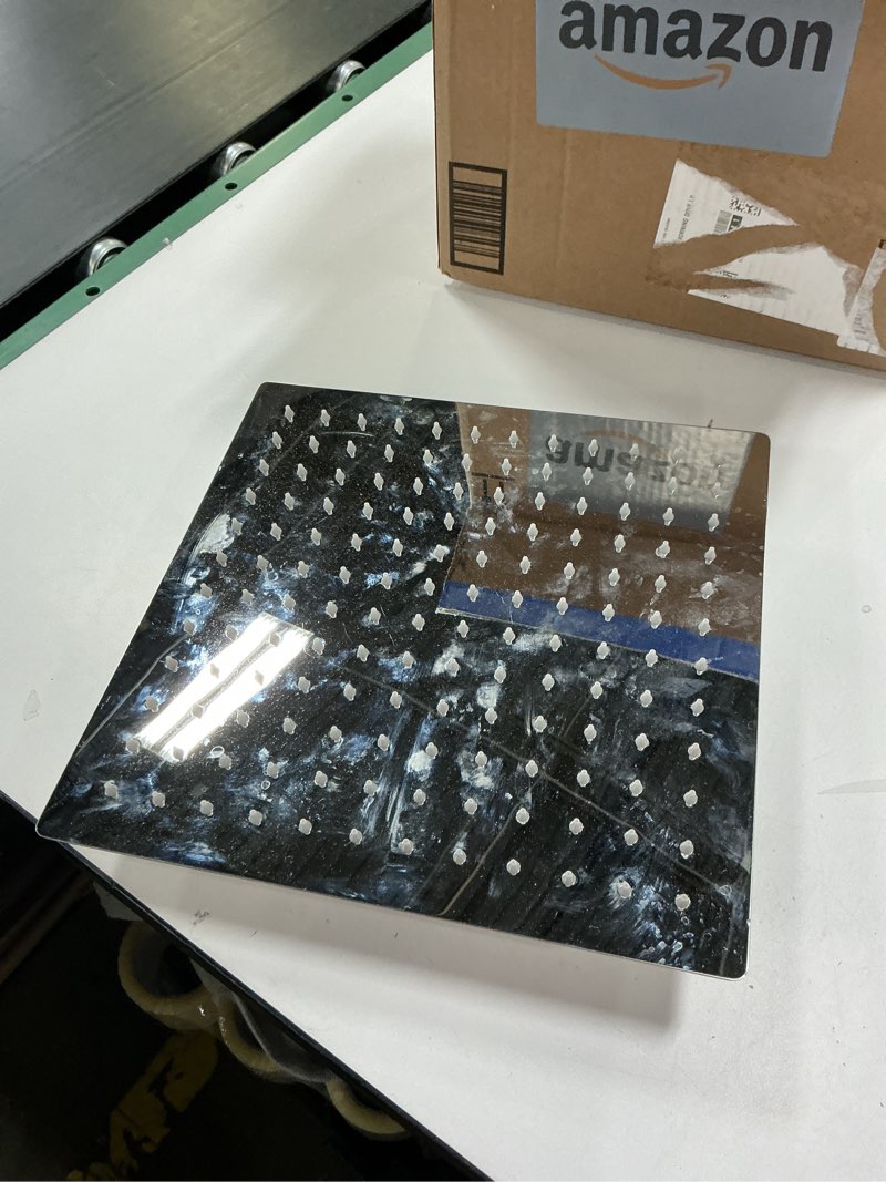 Condition photo showing As Is for NearMoon Rain Shower Head, High Flow Stainless Steel Square Rainfall Shower, High Pressure Design, Awesome Shower Experience Even At Low Water Flow (8 Inch, Chrome Finish) 8 Inch Square Chrome Finish