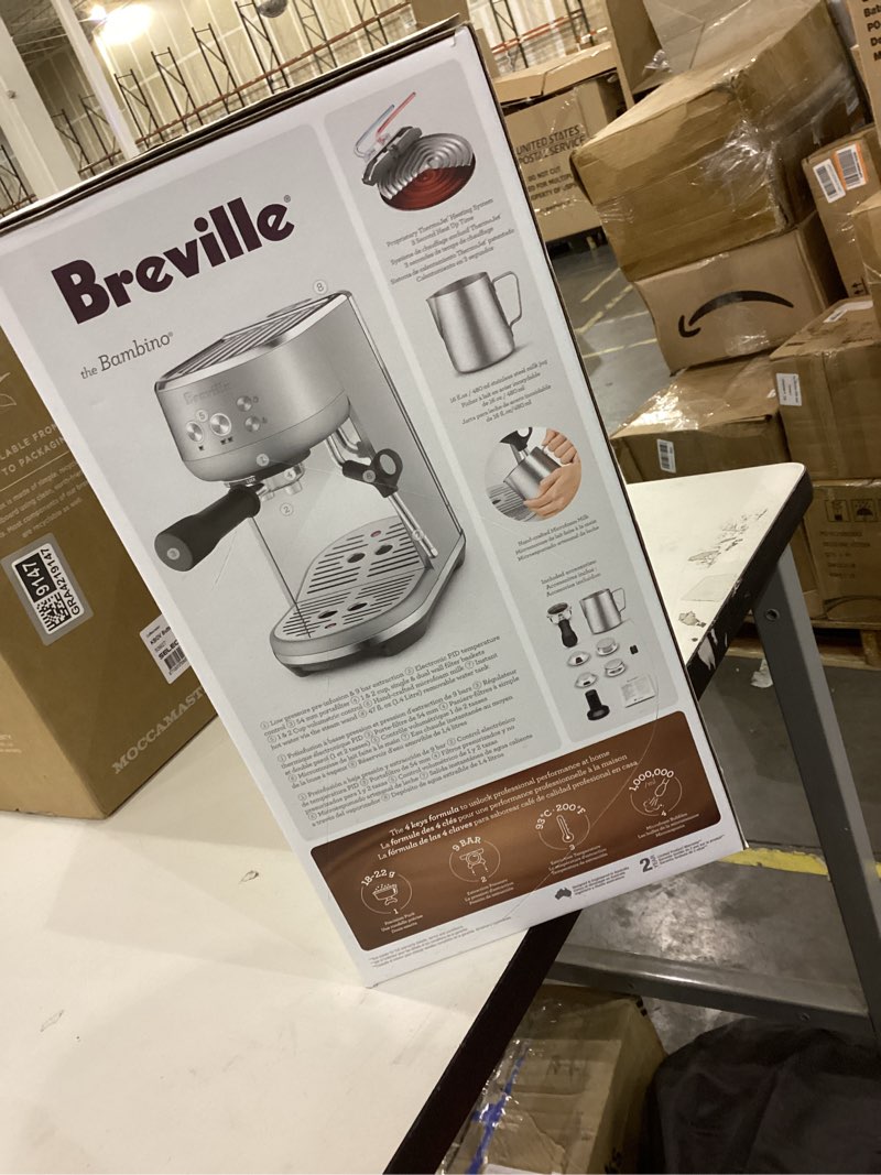 Condition photo showing New/Like New for Breville Bambino Espresso Machine BES450BSS, Brushed Stainless Steel