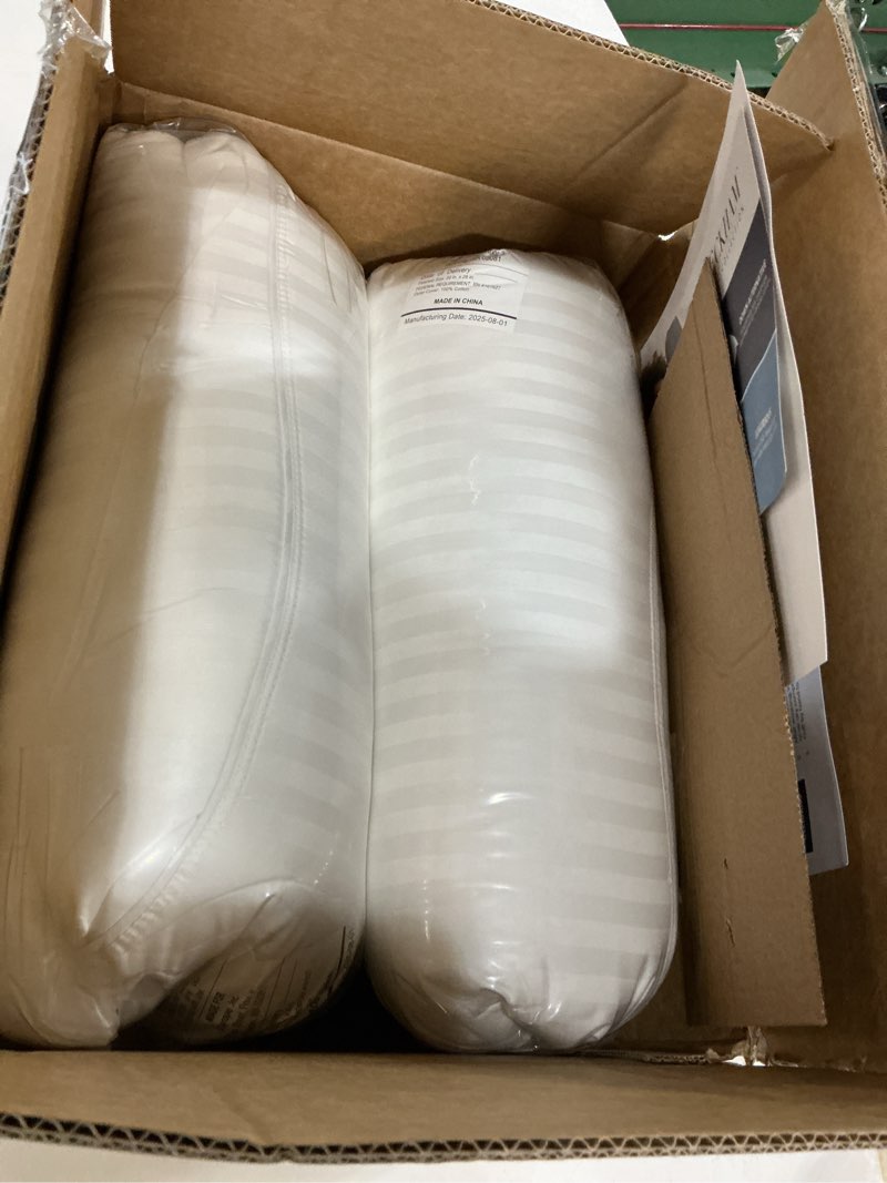 Condition photo showing New/Like New for Beckham Hotel Collection Bed Pillows Standard/Queen Size Set of 2 - Original Soft Down Alternative Pillow for Sleeping - Soft Support for Back, Stomach or Side Sleepers Queen / Standard White