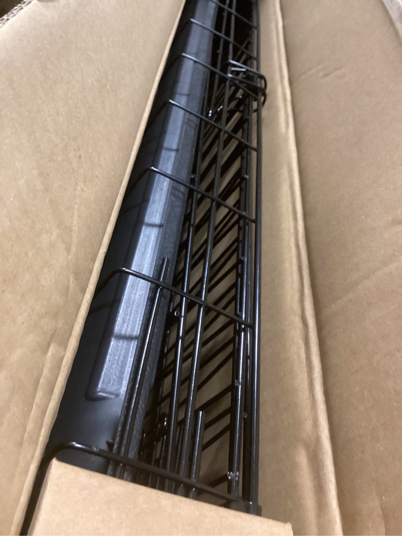 Condition photo showing Good Condition for Amazon Basics Durable, Foldable Metal Wire Dog Crate with Tray, Double Door, 48 x 30 x 32.5 in, Black 48.0"L x 30.0"W x 32.5"H Double Door w/ Divider