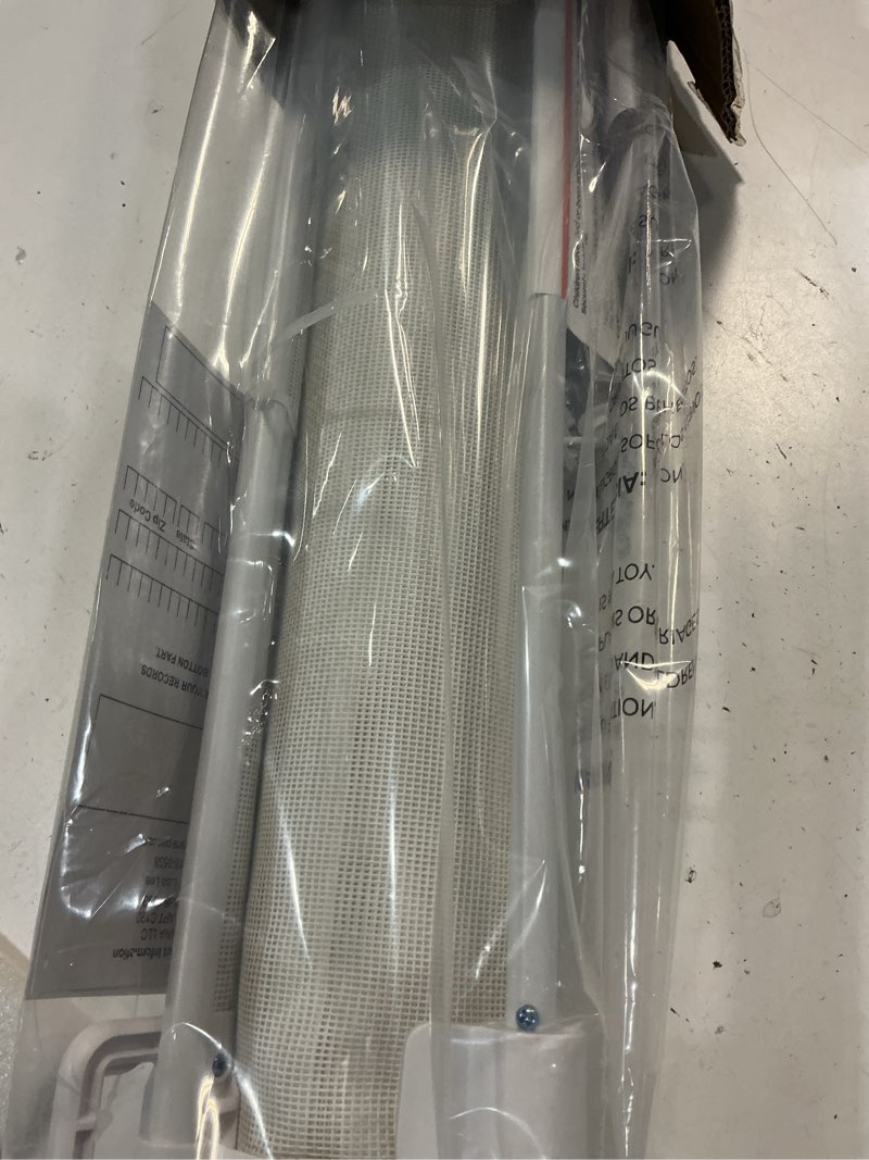 Condition photo showing New/Like New for miumoon 150 inch retractable baby gates 34 inch tall, retractable gate with reinforced strip design to prevent crawling through, 12 ft extra wide retractable dog gate for indoor/outdoor white 34" tall x 150" wide
