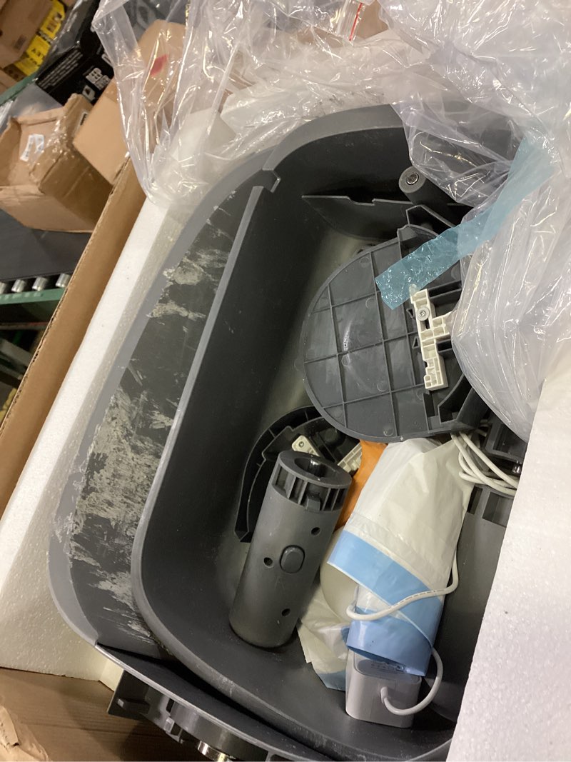 Condition photo showing As Is for Self Cleaning Litter Box, Automatic Cat Litter Box-APP Control, Open-Design Electric Litter Box, Safety Anti-Pinch, Odor-Free Waste Disposal Includes Trash Bags, Suitable for Multiple Cats, Grey