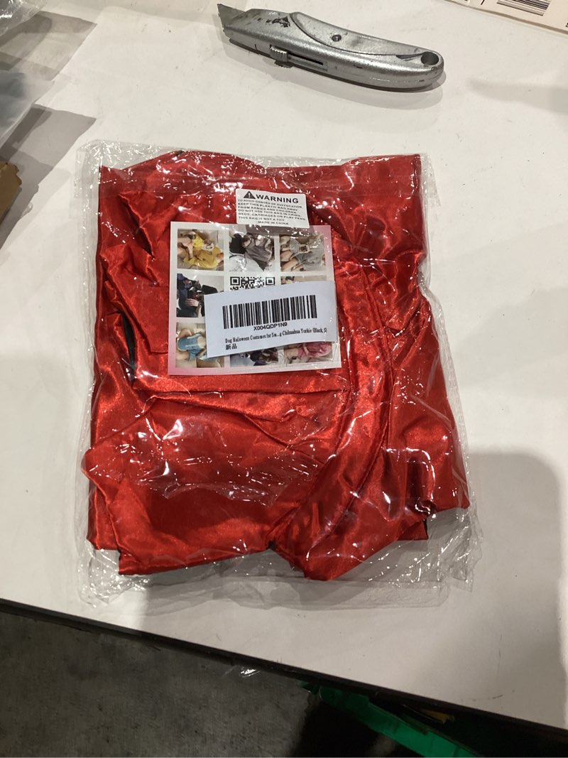 Condition photo showing New/Like New for Dog Halloween Costumes for Small Medium Large Dogs Cats, Adjustable Cat Dog Vampire Costume Cloak Stand-Collar,Small Dog Halloween Costumes for Dachshund French Bulldog Chihuahua Yorkie (Black, S) Vampire Small