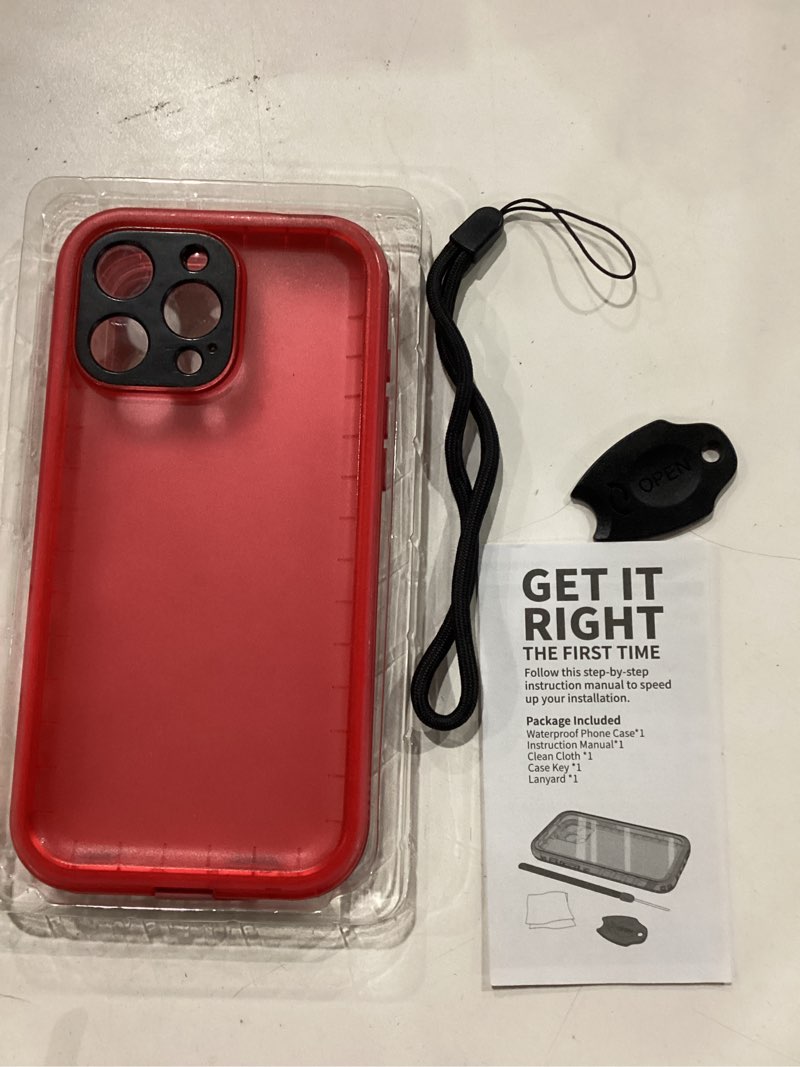 Condition photo showing New/Like New for SPORTLINK Waterproof Case for iPhone 16 Pro Max, Shockproof Dustproof Built-in Screen Protector, Full Body Sealed Heavy Duty Protective Cover for iPhone 16 Pro Max 6.9" Pink for iPhone 16 Pro Max (6.9'') Pink/Frosted