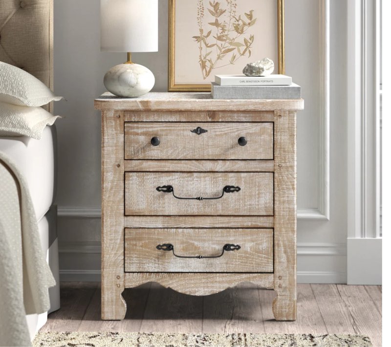 thorin 3-drawer nightstand