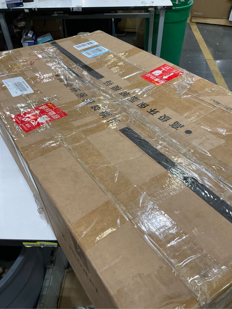 Condition photo showing As Is for GreenForest Folding Desk Small Rolling Desk with Storage Shelf,24.8 inch Foldable Computer Desk with Wheels for Small Space,Easy Assembly,Oak 24.8 inch Oak