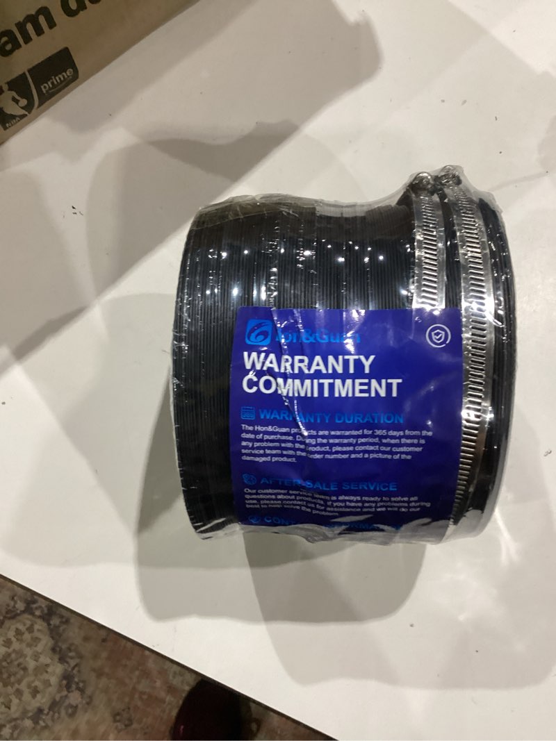 Condition photo showing Good Condition for hon&guan 6 inch air duct - 16 ft long, black flexible ducting hvac ventilation air hose for grow tents and ventilation system 6 x 16 ft black