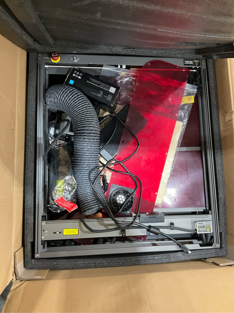 Condition photo showing As Is for creality laser engraver falcon2 pro 60w, desktop diode laser cutter and engraver machine with enclosure,smart camera,air assist,engraving machine for wood acrylic leather stone(laser 60w)