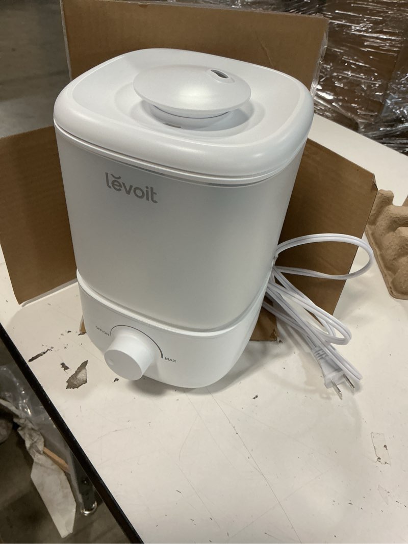 Condition photo showing Good Condition for LEVOIT Top Fill Humidifiers for Bedroom, 2.5L Tank for Large Room, Easy to Fill & Clean, 28dB Quiet Cool Mist Air Humidifier for Home Baby Nursery & Plants, Auto Shut-off for Safety, 25H White