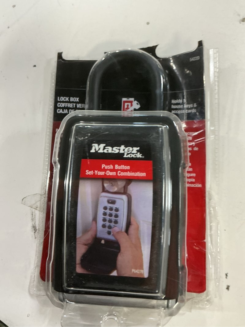 Condition photo showing Good Condition for master lock 3.13 in. w metal 4-digit combination lock box