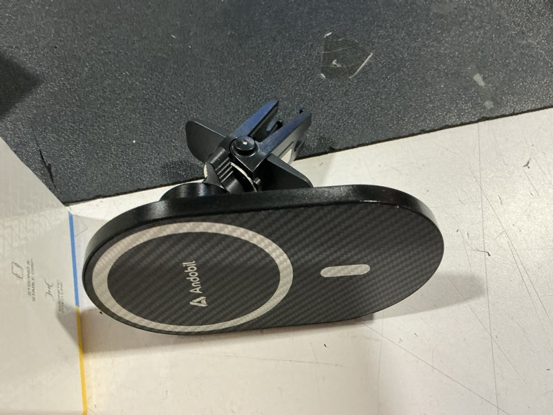 Condition photo showing Good Condition for andobil upgraded for magsafe car mount pro [strongest magnet, big phone friendly] 360° rotation magnetic phone holder for car vent for iphone 17 pro max 16/15/14/13/12 samsung s26/s25 (carbon fiber) black
