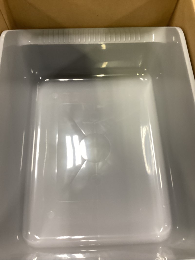 Condition photo showing Good Condition for Large Cat Litter Box with High Sides,Cat Boxes for Indoor Cats,Cat Litter Pan for Kitty,Litter Box with Low Entry,Anti-Splashing,Easy to Clean (Grey)