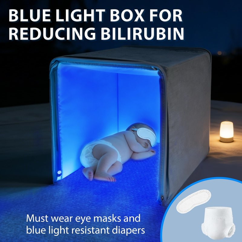 jaundice light therapy newborn, biliblanket for jaundice baby, bilirubin blue light therapy lamp blanket, neonatal baby jaundice treat blue ray light, portable led lights blue light