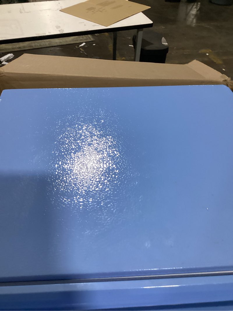 Condition photo showing Good Condition for bangson mini fridge with freezer, 3.2cu.ft, single door small refrigerator, energy-efficient, low noise, mini fridge for bedroom dorm and office, blue