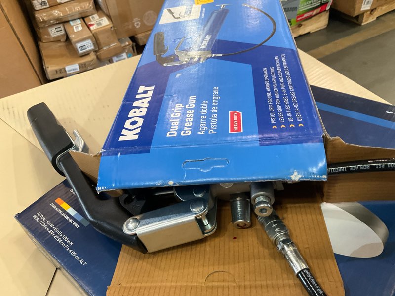 Condition photo showing As Is for kobalt lever manual grease gun 18-in