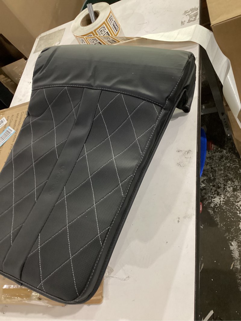 Condition photo showing As Is for coverado car leg extender, car seat leg support pad, car leg extension cushion for driver seats, universal car seat extender leg support, leather automotive seat cushion for long driving (beige)