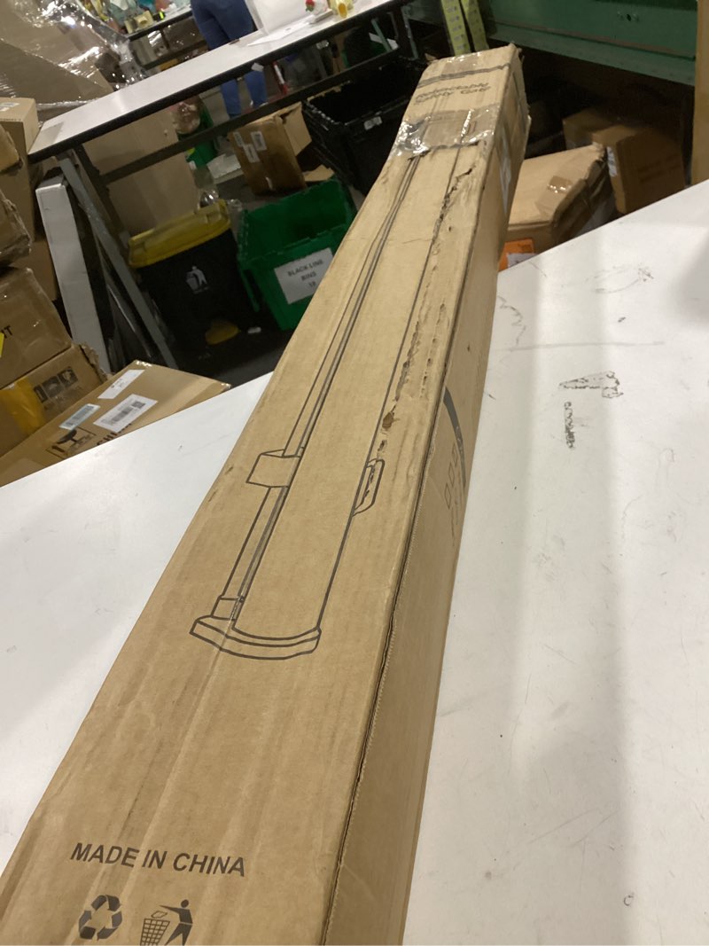 Condition photo showing As Is for 48" tall x 95" wide retractable baby gates tall dog gates for doorways extra wide mesh baby gate for