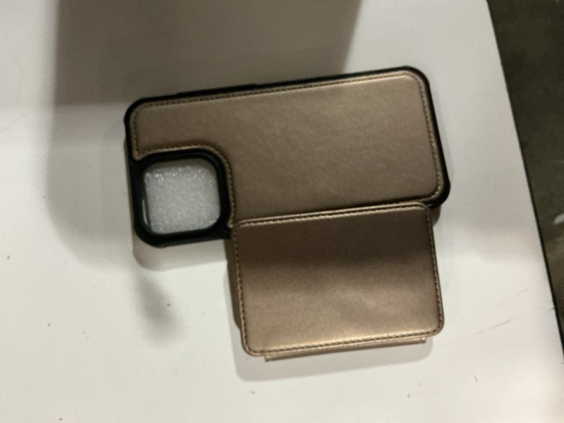 Condition photo showing Good Condition for compatible with magsafe for iphone 16 pro max wallet case magnetic card holder, rfid blocking 2 in 1 detachable kickstand shockproof case for women men, black iphone 16 pro max - 6.9" black
