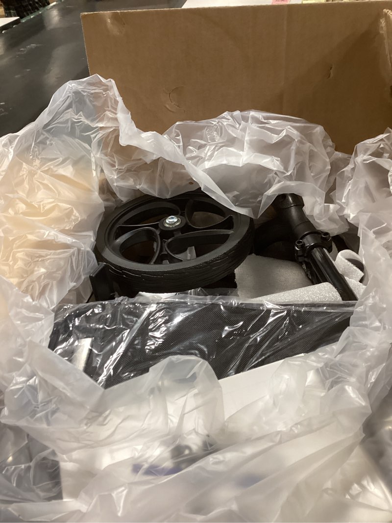 Condition photo showing Good Condition for Steerable Knee Walker Deluxe Medical Scooter for Foot Injuries Compact Crutches, with Dual Rear on-Wheel Brake and Shock Absorption Under The Knee pad Purple