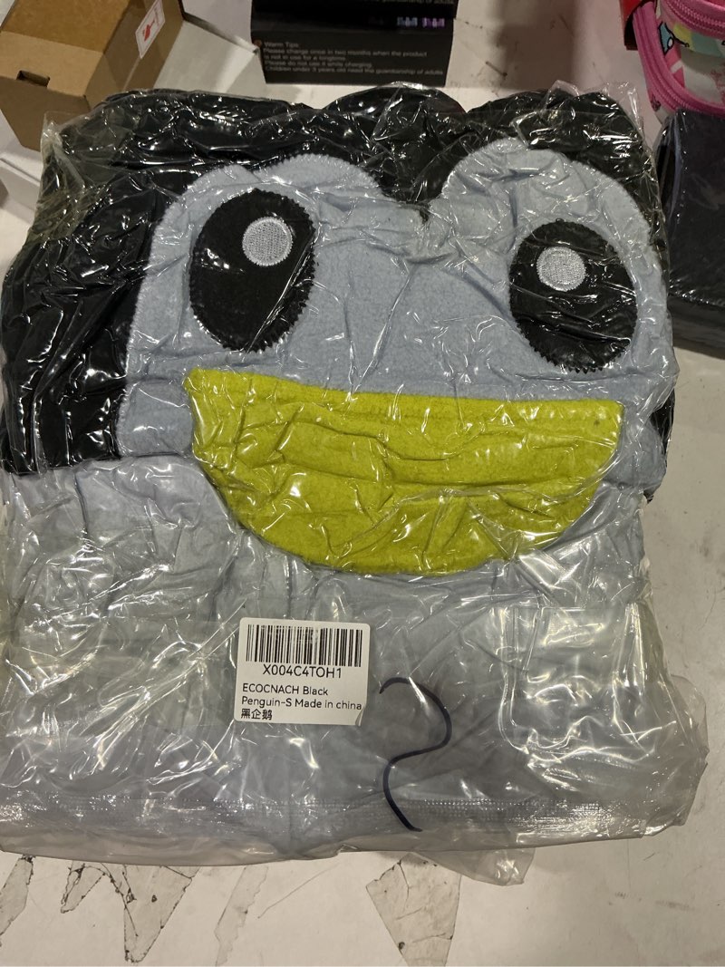 Condition photo showing New/Like New for Animal Onesie Adult Unisex One-Piece Pajamas Cosplay Costume For Men Women Black Penguin Small