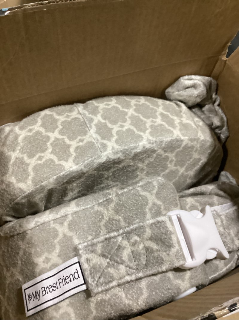 Condition photo showing Good Condition for Similar to My Brest Friend Nursing Pillow - Deluxe - Enhanced Comfort w/ Slipcover - Ergonomic Breastfeeding Pillow For Ultimate Support For Mom & Baby - Adjustable Pillow W/ Handy Side Pocket, Flower Key Grey