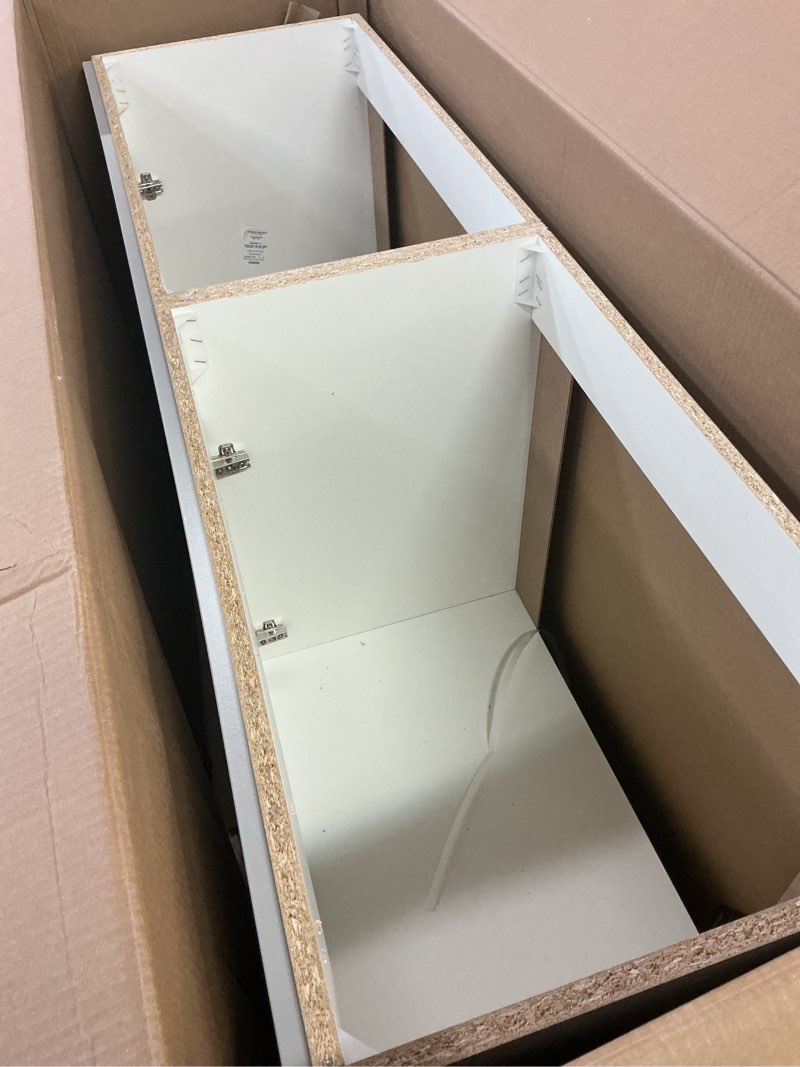 Condition photo showing As Is for 3835W: Project Source Bathroom Vanity - Size: 60.5