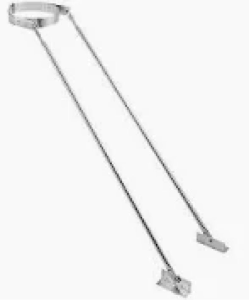 Upgraded 6DP-XRB 6" Extended Roof Chimney Bracket Support Kit, Fit for Chimney Stove Pipe from 6" to