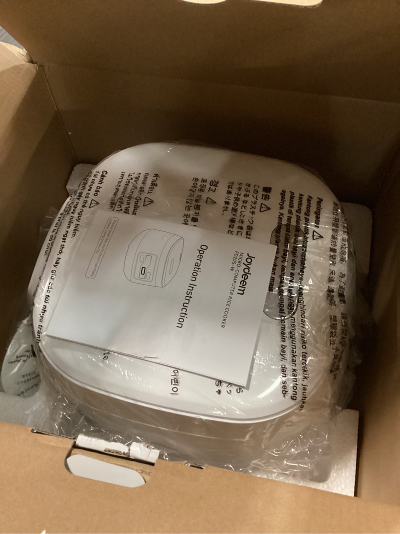 Condition photo showing Good Condition for Joydeem Ceramic Rice Cooker FD20S-W, 4 Cups Uncooked Rice Cookers with Pure Ceramic Inner Pot, 24h Dealy Start, 2L, White