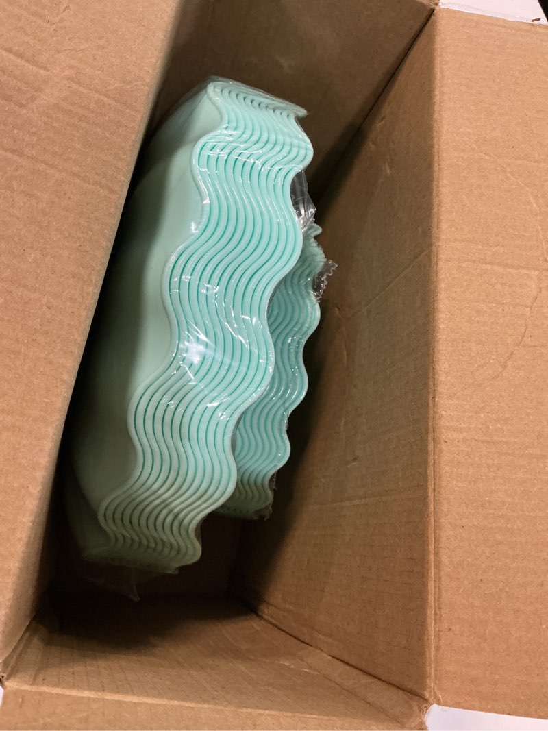 Condition photo showing New/Like New for liyh 24 pcs blue plastic plates reusable - unbreakable light blue scalloped plates,dishwasher safe camping plate for parties,birthday,picnics,bpa free (12guests) 24(12 guests) blue