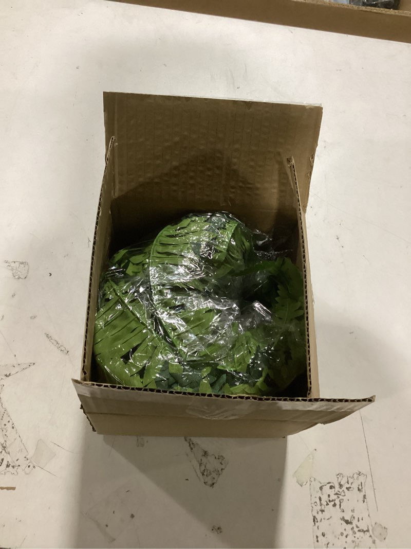 Condition photo showing As Is for Luyue Fake Ferns Artificial Plants, 25" Artificial Boston Ferns for Outdoors Realistic Large Faux Fern Bush with 24 Fronds Hanging Plant for Front Porch Patio Planter Outdoor/Indoor Home Decor 1 24 Fronds-25"