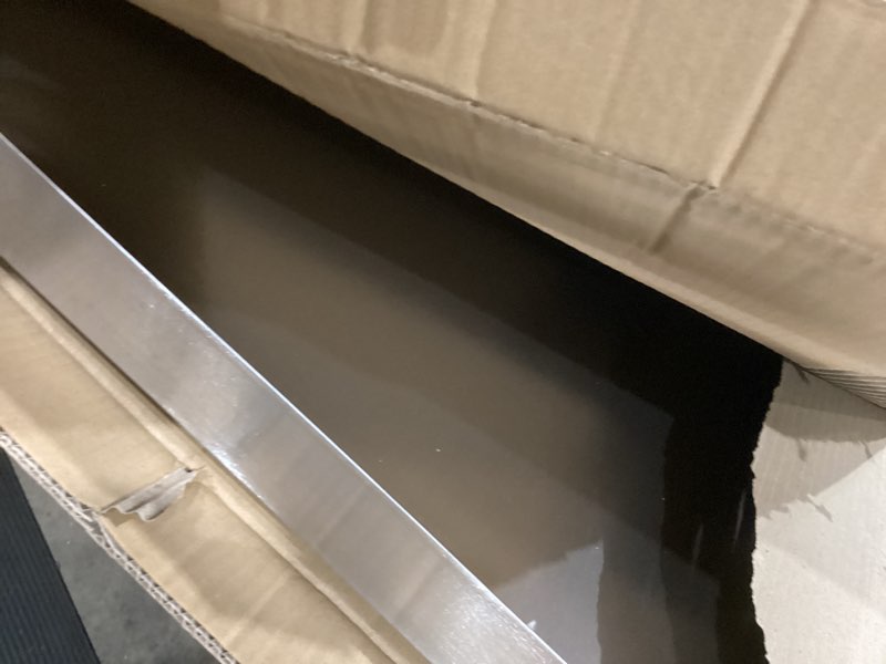 Condition photo showing Good Condition for washing machine pan-28\\\" x 30\\\" x 2.5\\\", heavy duty 304 stainless steel, washing machine tray with anti-slip bottom pad, raised edge drain pan, no hole, leak protection .