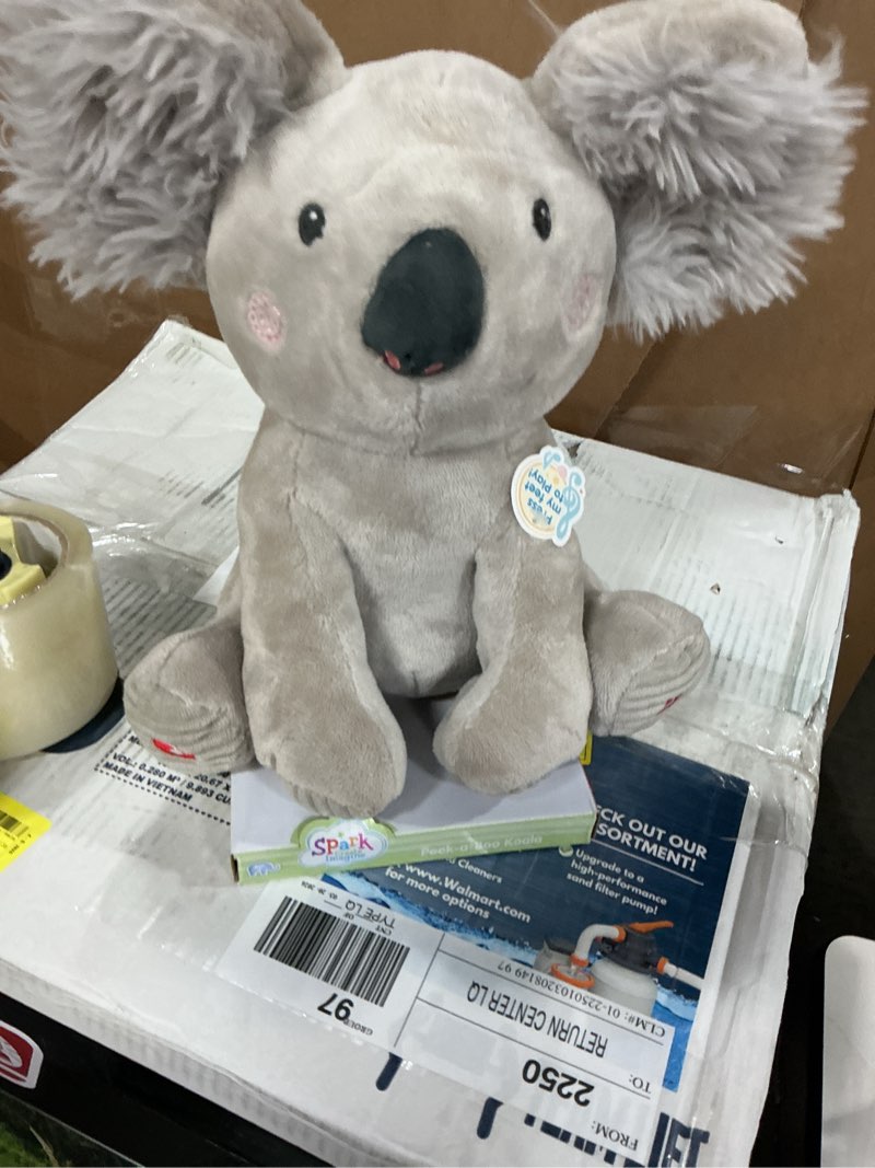 Condition photo showing Good Condition for spark create imagine peek-a-boo grey koala, for all ages