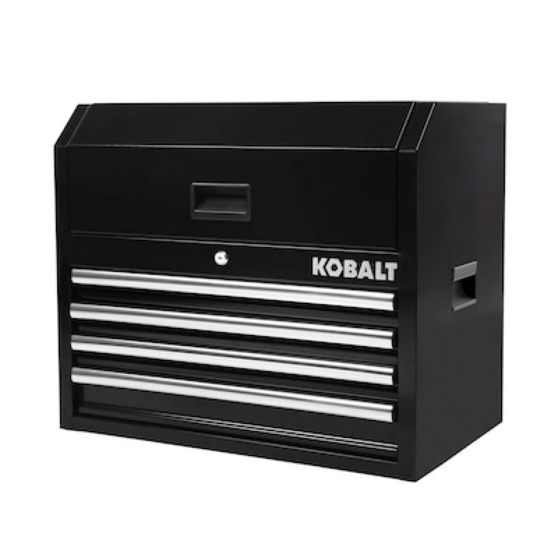 kobalt 26-in w x 22-in h x 16-in d 4 -drawer steel tool chest ( black )