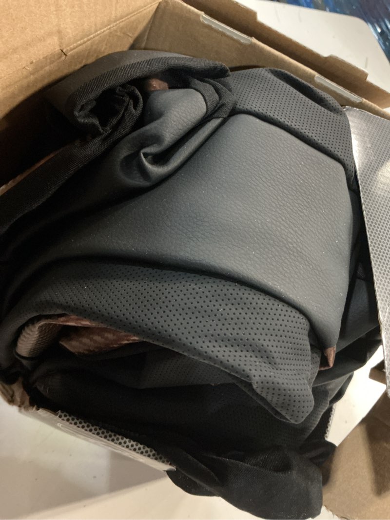 Condition photo showing As Is for auto drive 2piece carbon fiber car seat covers leather copper  universal fit  1902sc32