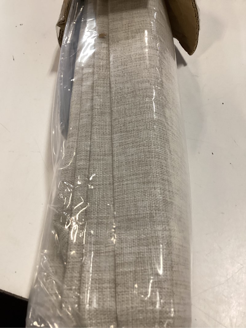 Condition photo showing New/Like New for lazblinds no tools no drill cordless roman shades for windows, blackout thermal insulated uv blocking window blinds, room darkening fabric blinds for indoor windows, 35'' w x 64'' h, beige blackout - beige 35" w × 64" h