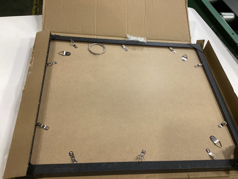 Condition photo showing Good Condition for (stranger )aluminum metal picture frame,tempered glass black 1poster frame for puzzles photos or artwork for wall gallery mount horizontal or vertical decor home,office,hotel 16x22 bla