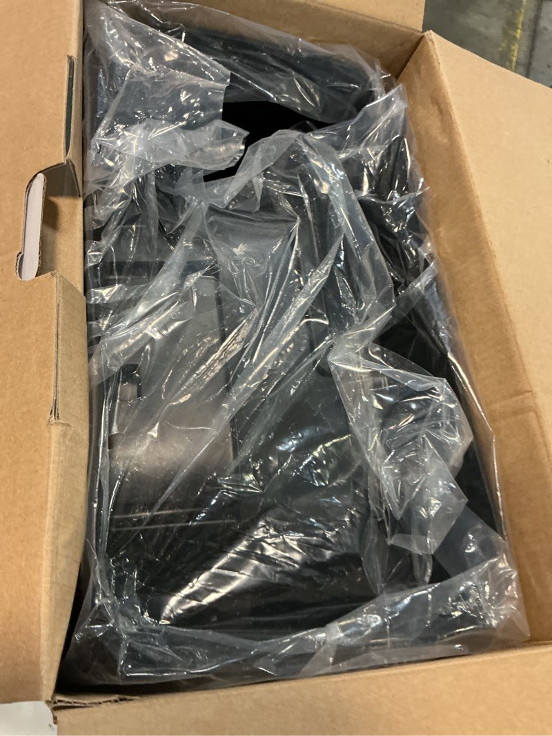 Condition photo showing As Is for pen+gear 6-sheet cross-cut paper/credit card shredder with 3.7 gallon bin  black  home & office use