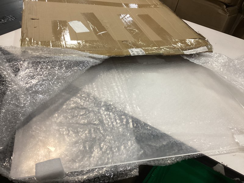 Condition photo showing Good Condition for wesiti large acrylic cutting board with lip non slip 36"l x 24"w clear cutting board chopping acrylic countertop protector cover shatter resistant for home restaurant kitchen sink stove