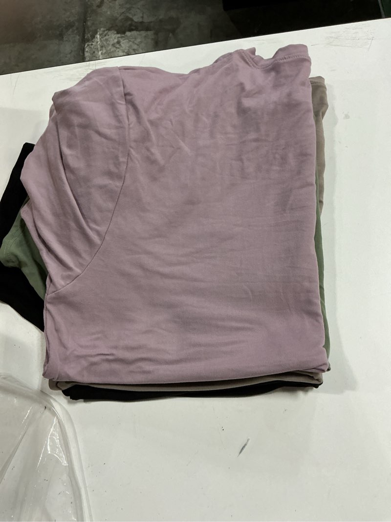 Condition photo showing Good Condition for ( size m)jkinglaman 5 pack womens oversized t shirts workout short sleeve summer tops | loose fit  plus size crew neck tee, baggy, casual daily summer wear