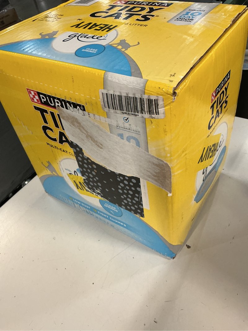 Condition photo showing New/Like New for purina tidy cats clumping multi cat litter, glade clear springs - 38 lb. box 38 pound (pack of 1)