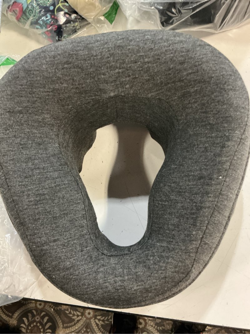 Condition photo showing New/Like New for face down pillow for bed, massage headrest face pillow for post-surgery recovery or beach tanning, breathable design (dark gray) by konovoly