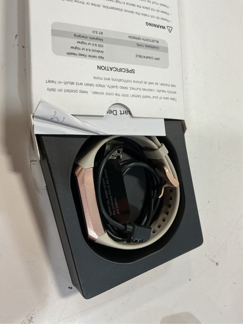Condition photo showing Good Condition for fitness tracker with 24/7heart rate, blood pressure, sleep tracking, calorie, activity tracker with 1.1" amoled color screen, waterproof step tracker for android iphones women men beige