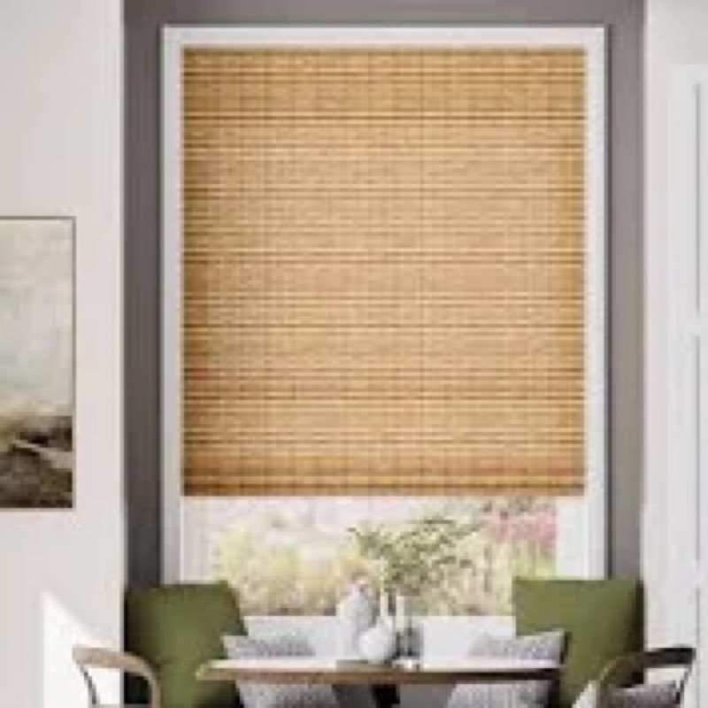 XIUXIU Bamboo Roller Shades Roman Shades for Window Roll Up Blinds for Home Light Filtering Indoor O