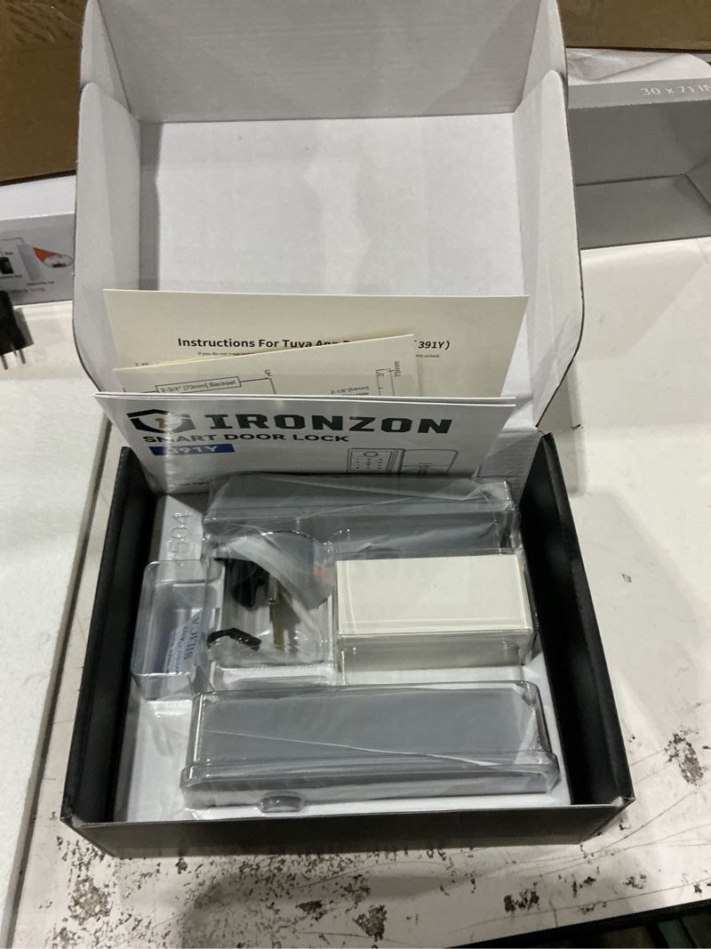 Condition photo showing New/Like New for ironzon smart deadbolt lock, fingerprint door lock for front door, 5-in-1 keyless entry door lock, touchscreen keypad, app control, 4 ic cards, auto lock, easy diy installation, 2026 upgrade
